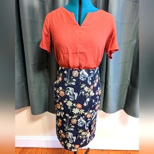 Floral Ann Taylor Pencil Skirt